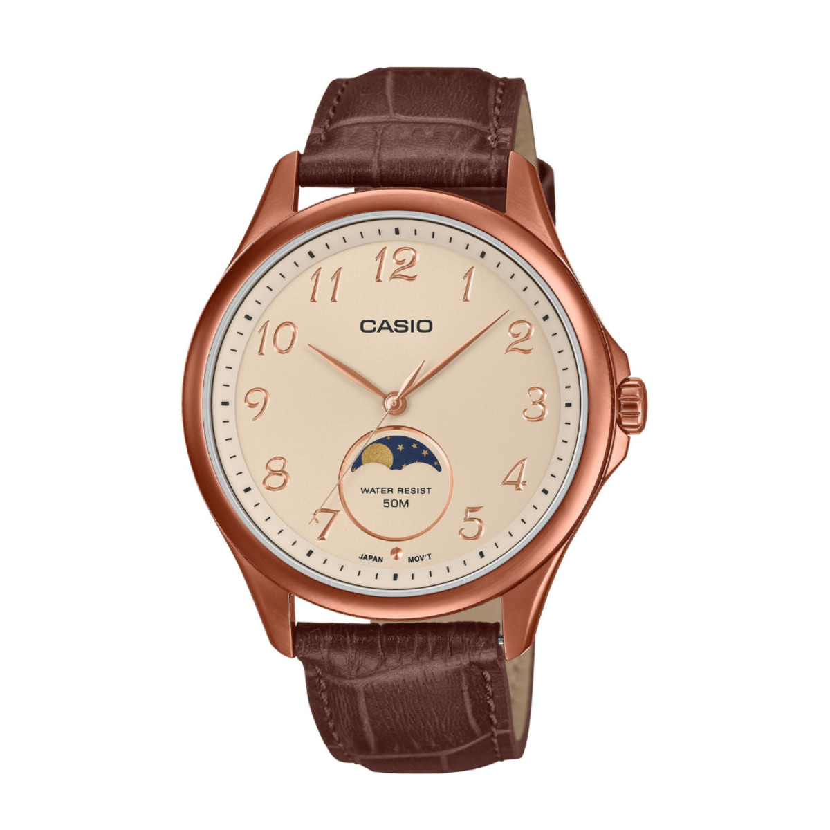 Casio General MTP-M110RL-4A Moon Phase Men's Watch