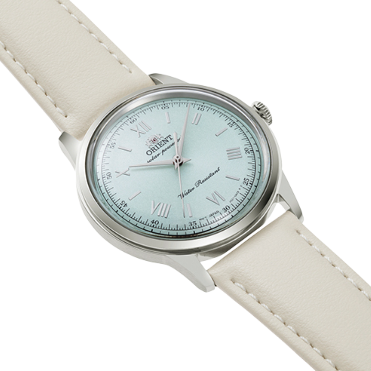 Orient Bambino 38MM RA-WK0002E Classic Quartz Pale Green Dial Leather Watch