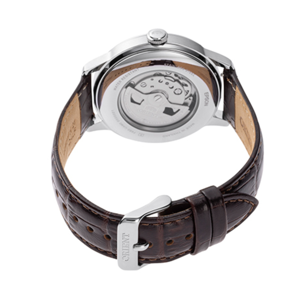 Orient Bambino Sun & Moon RA-AK0807R Classic Bordeaux Dial Mechanical Leather Watch