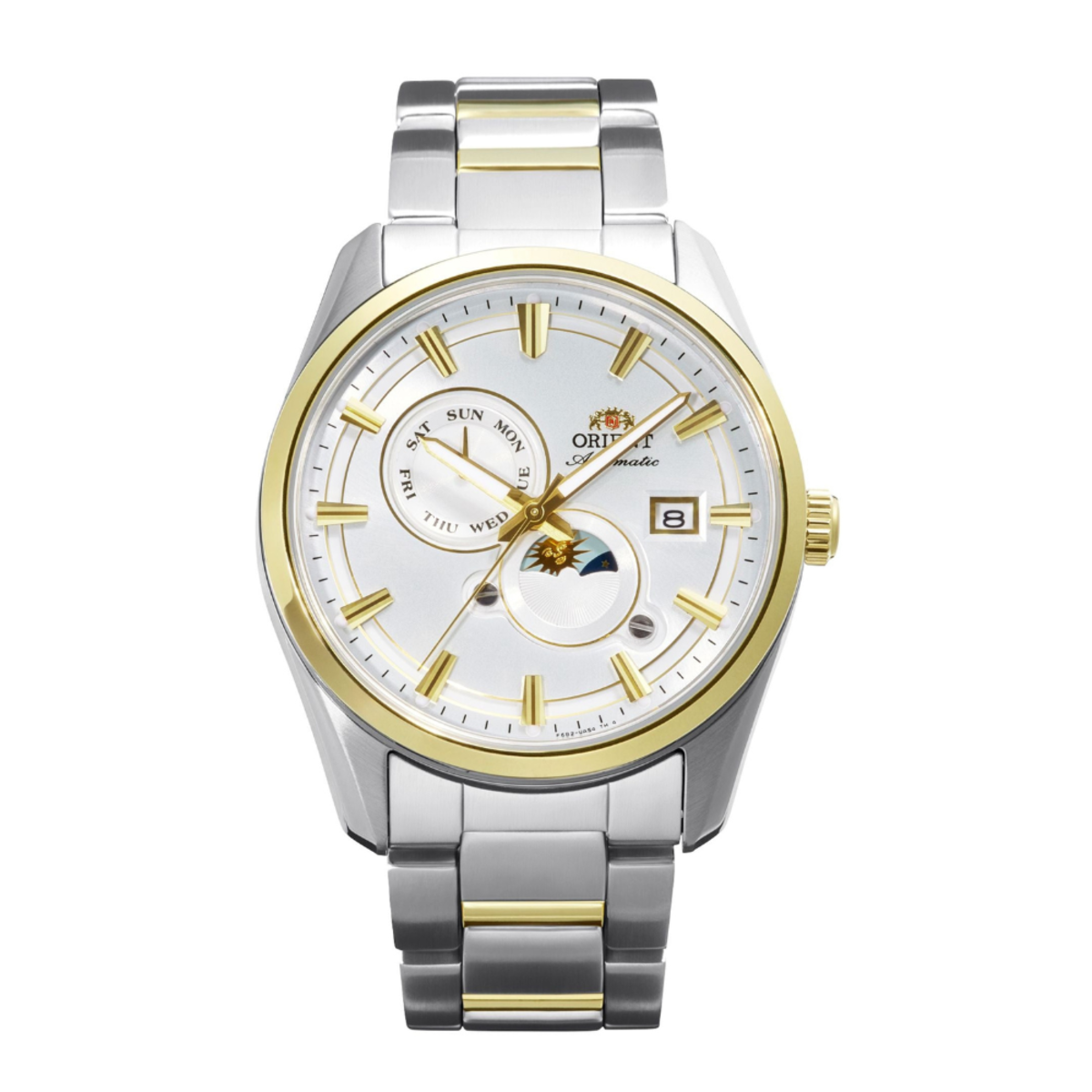 Orient Contemporary Stretto Sun & Moon Two-Tone Watch RA-AK0312S
