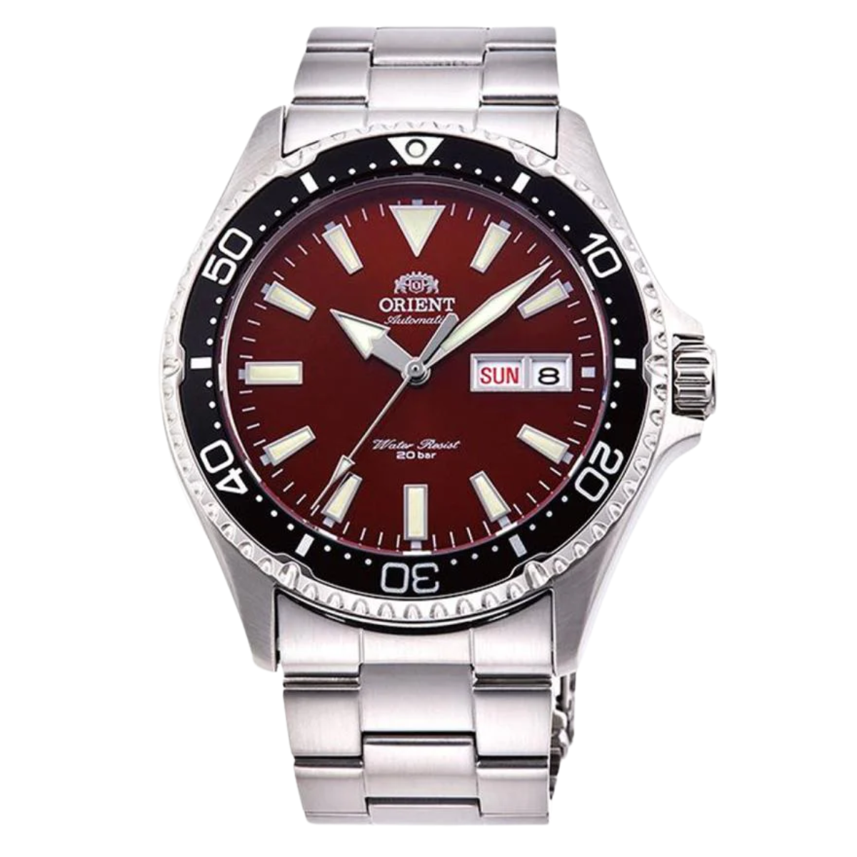Orient Mako 3 Sports RN-AA0003R Mechanical Red Dial Diving Mens Watch