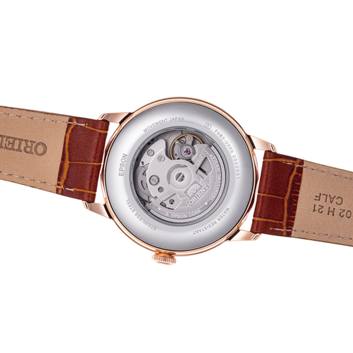 Orient Bambino Version 9 RA-AK0801S Sun Moon Classic White Dial Leather Watch