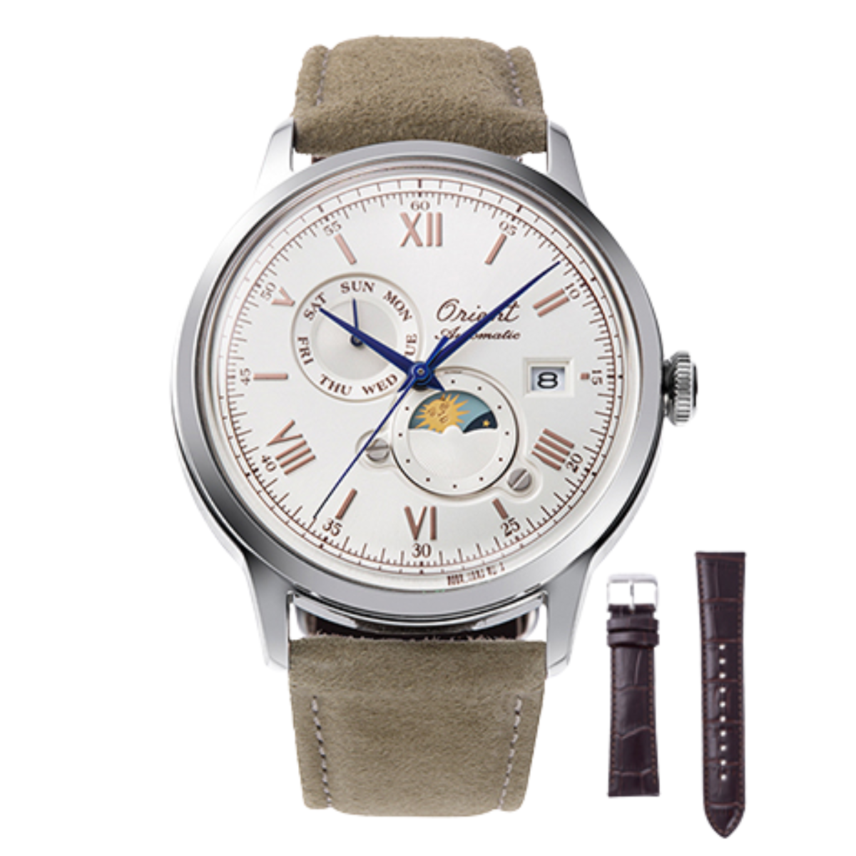 Orient Bambino Sun Moon RA-AK0808S Limited Edition 75th Anniversary Mens Watch