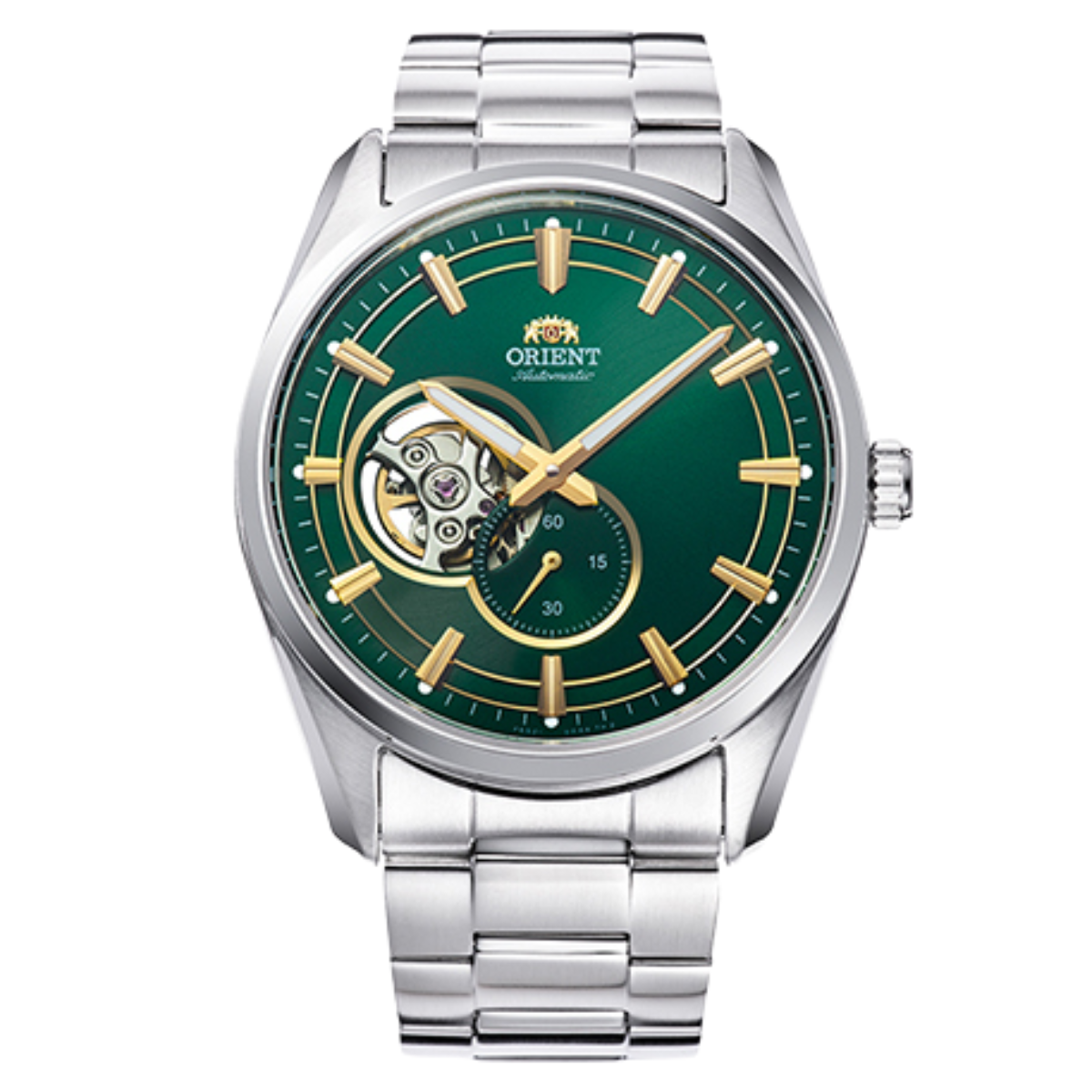 Orient Classic Contemporary RA-AR0008E Automatic Green Dial Semi Skeleton Mens Watch