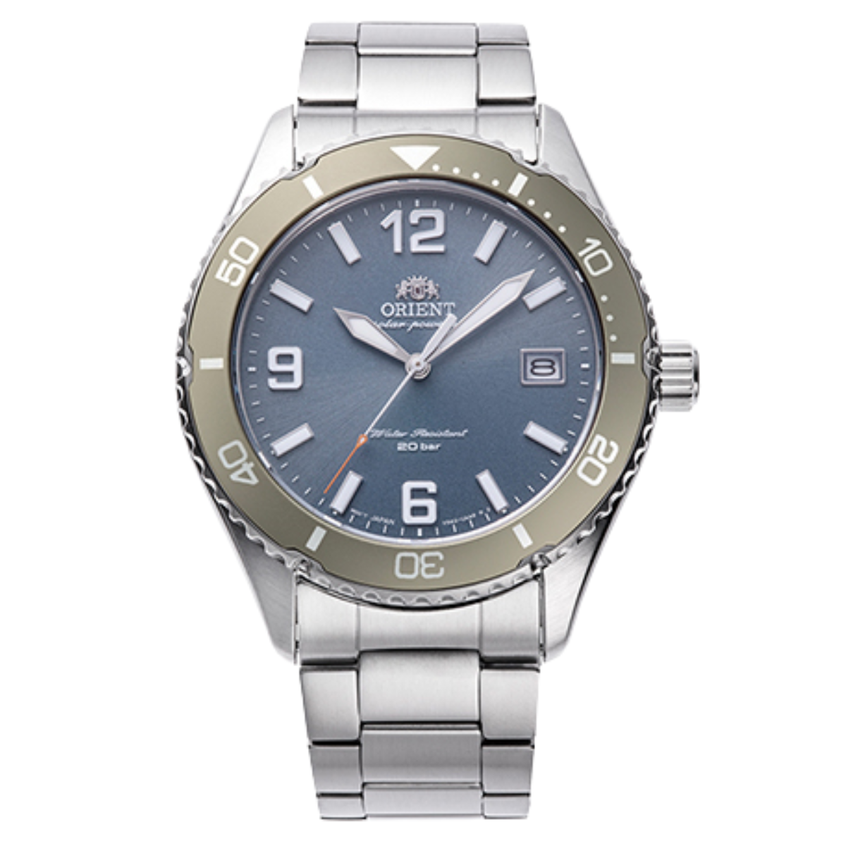 Orient Mako III Solar Powered RA-WJ0002L Blue Dial Divers Mens Watch