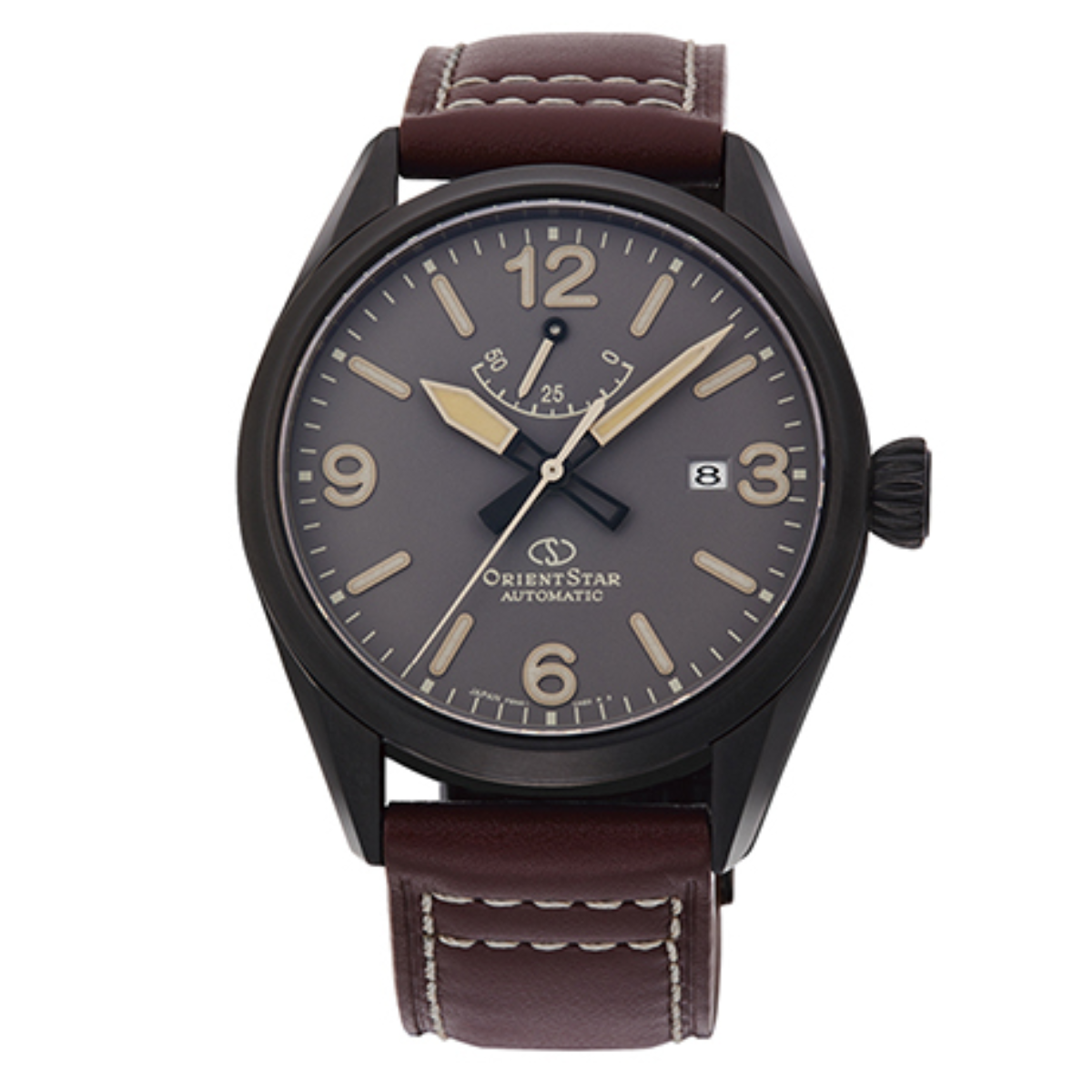 Orient Star Mechanical RE-AU0202N Grey Dial Made in Japan Leather Watch