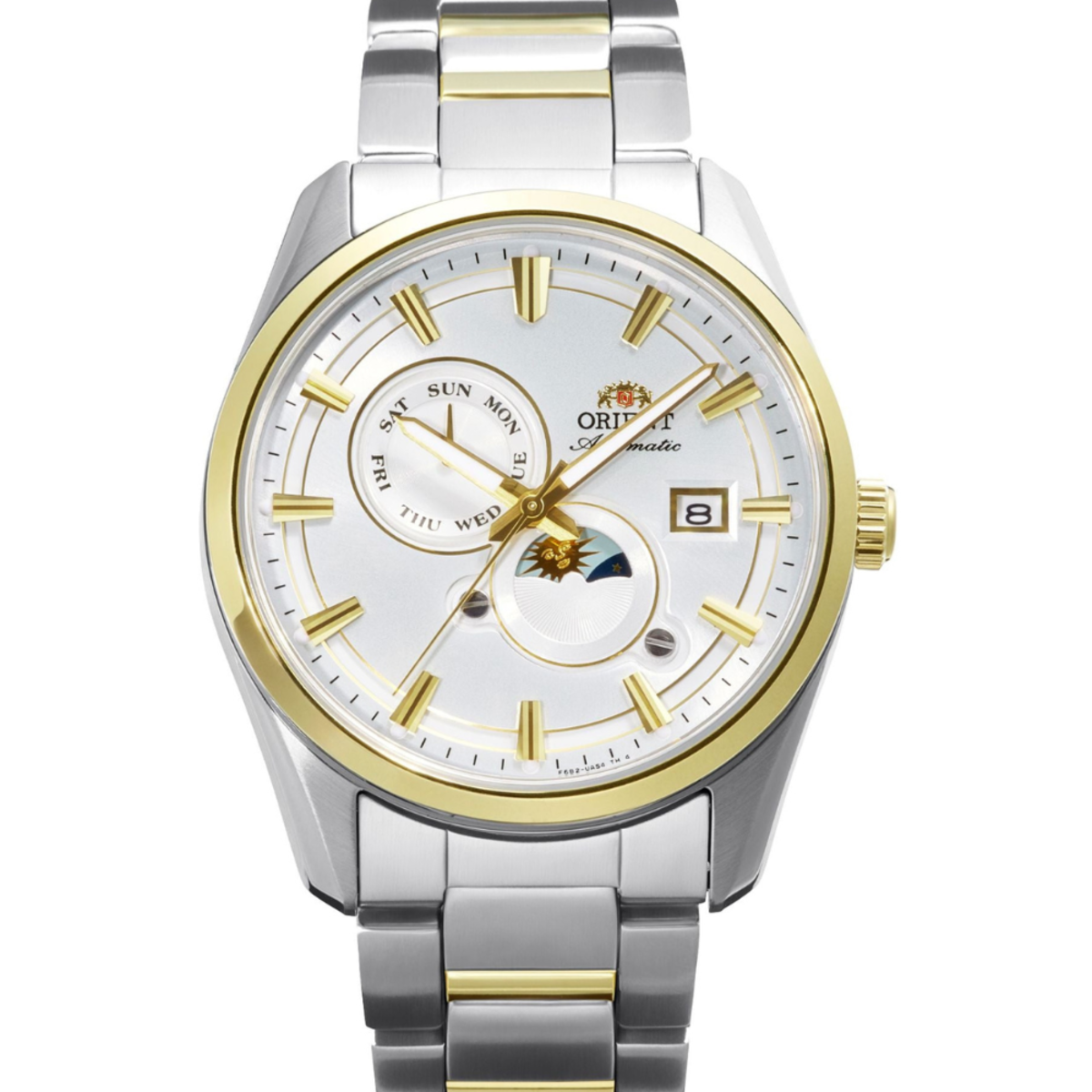 Orient Contemporary Stretto Sun & Moon Two-Tone Watch RA-AK0312S