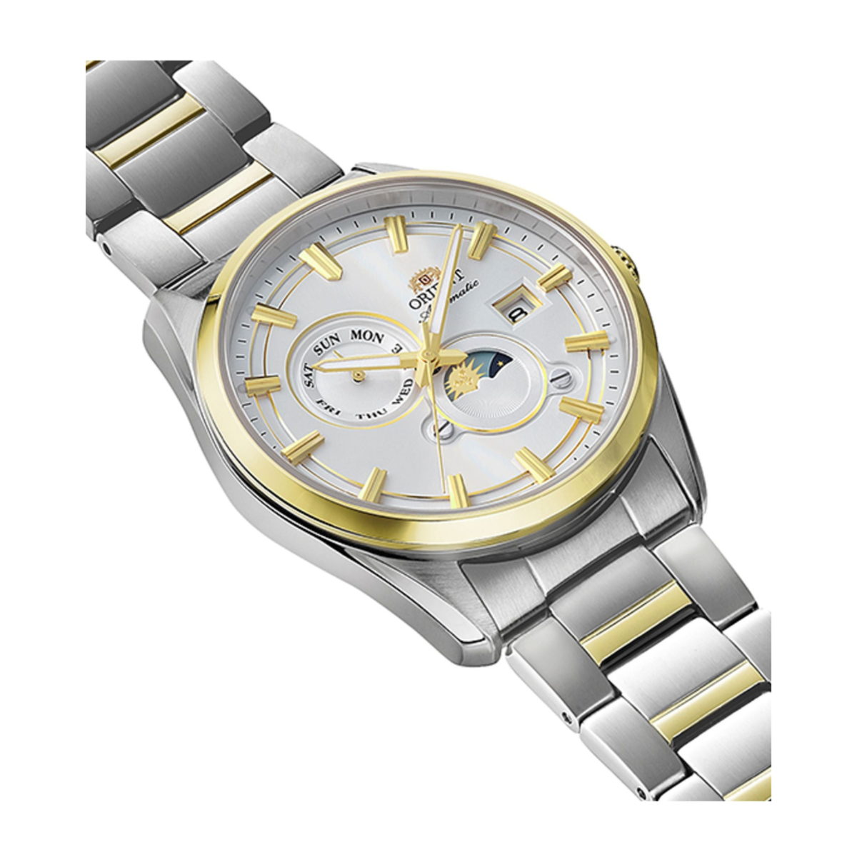 Orient Contemporary Stretto Sun & Moon Two-Tone Watch RA-AK0312S