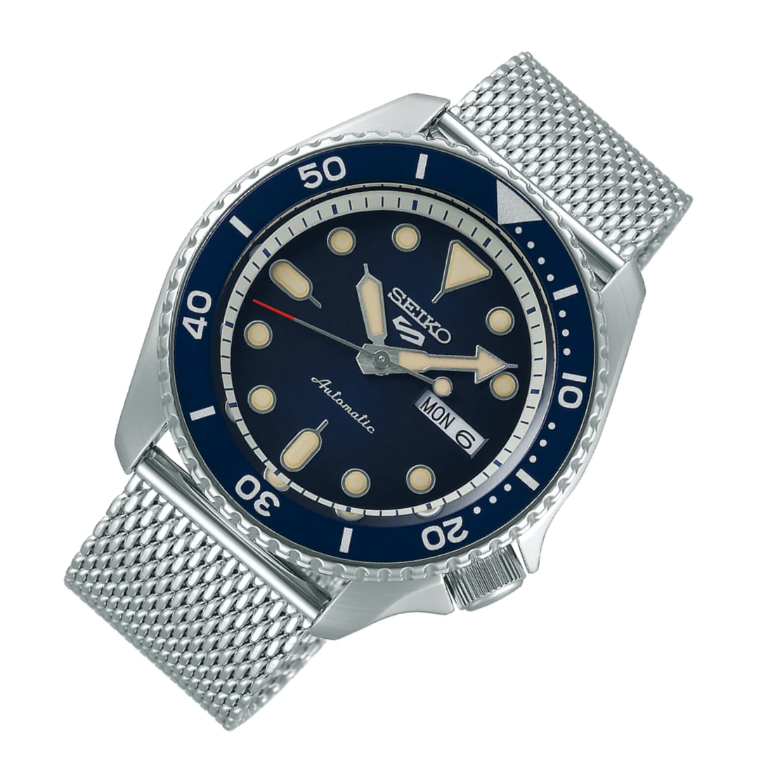 Seiko 5 Sports Mesh SRPD71K1 SRPD71 SRPD71K Stainless Steel Watch - Skywatches
