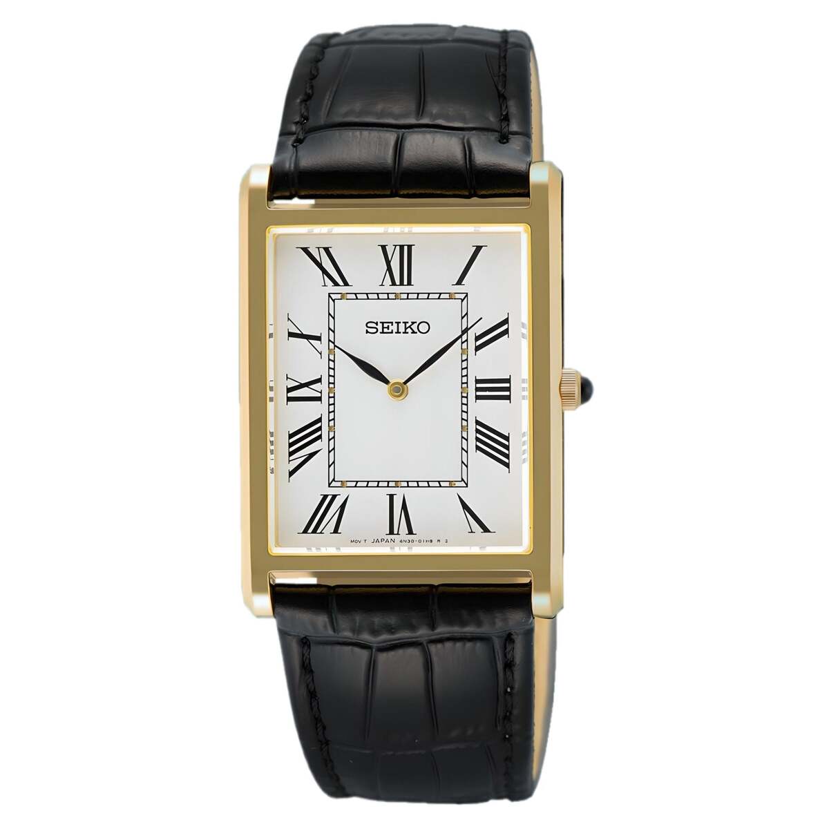 Seiko Classic Quartz Gold-Tone White Dial Men's SWR104P1 Watch