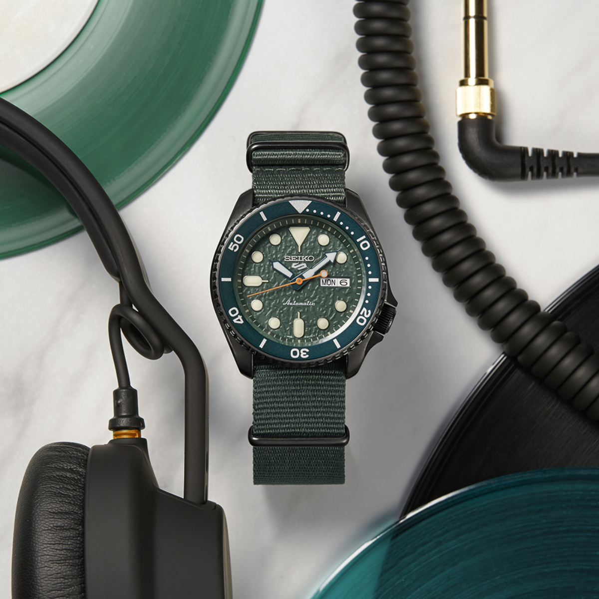 Seiko Green Nylon SRPD77 SRPD77K1 Automatic Sports Watch