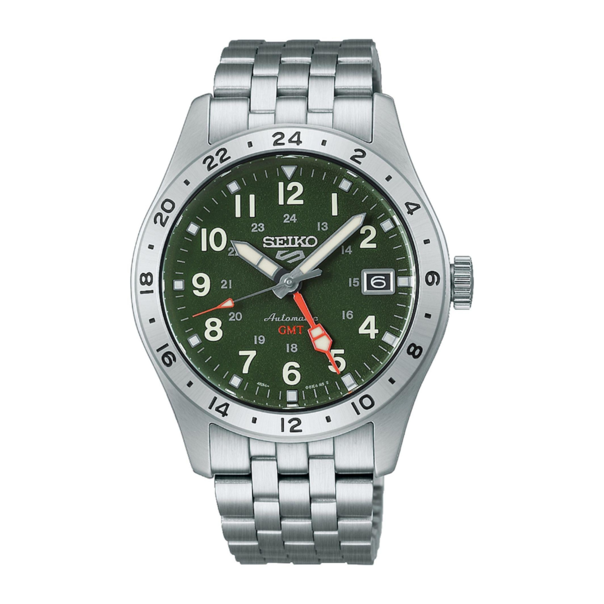 Seiko 5 Sports Field GMT Khaki Drill Watch HDB001K1