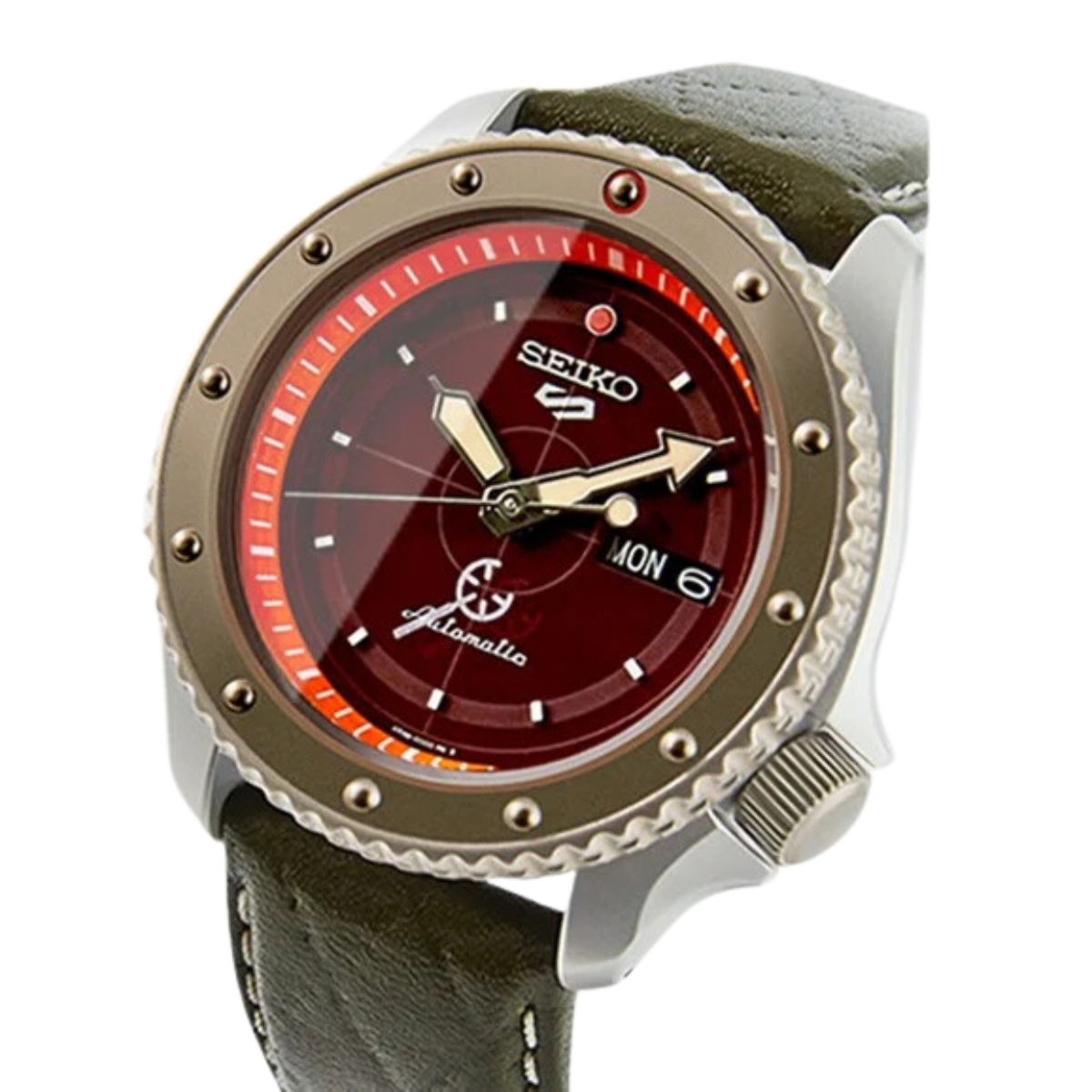 Seiko 5 Sports One-Piece USOPP SRPF59K SRPF59K1 SRPF59 Limited Edition Red Dial Watch