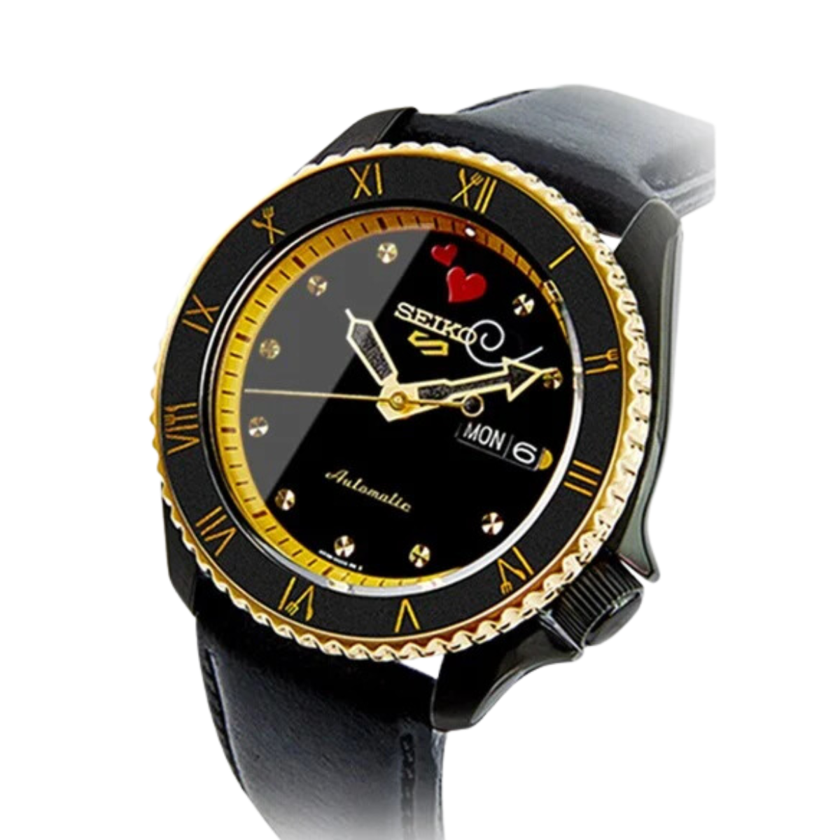 Seiko 5 Sports One-Piece SANJI SRPF64K1 SRPF64 SRPF64K Limited Edition Black Dial Watch