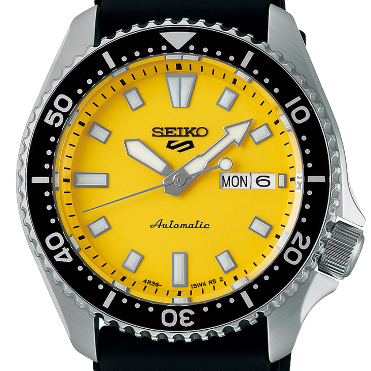Seiko 5 Sports Automatic Yellow Dial Silicone SRPL87K1