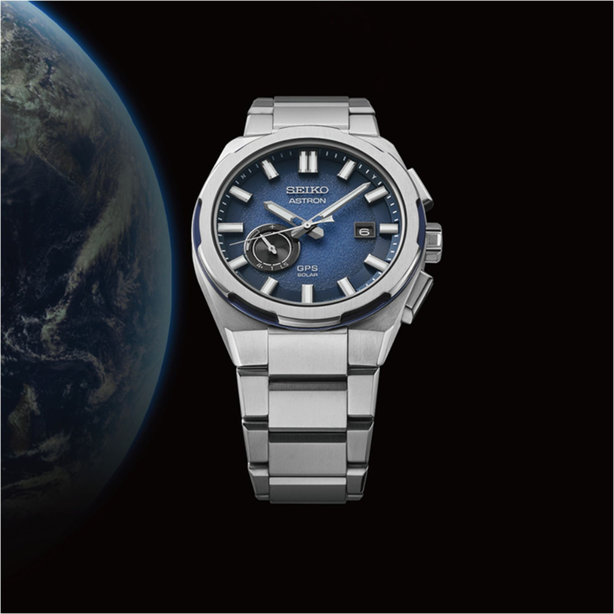 Seiko Astron GPS Solar Nexter Series "Earth Blue" Titanium Watch SSJ023J1