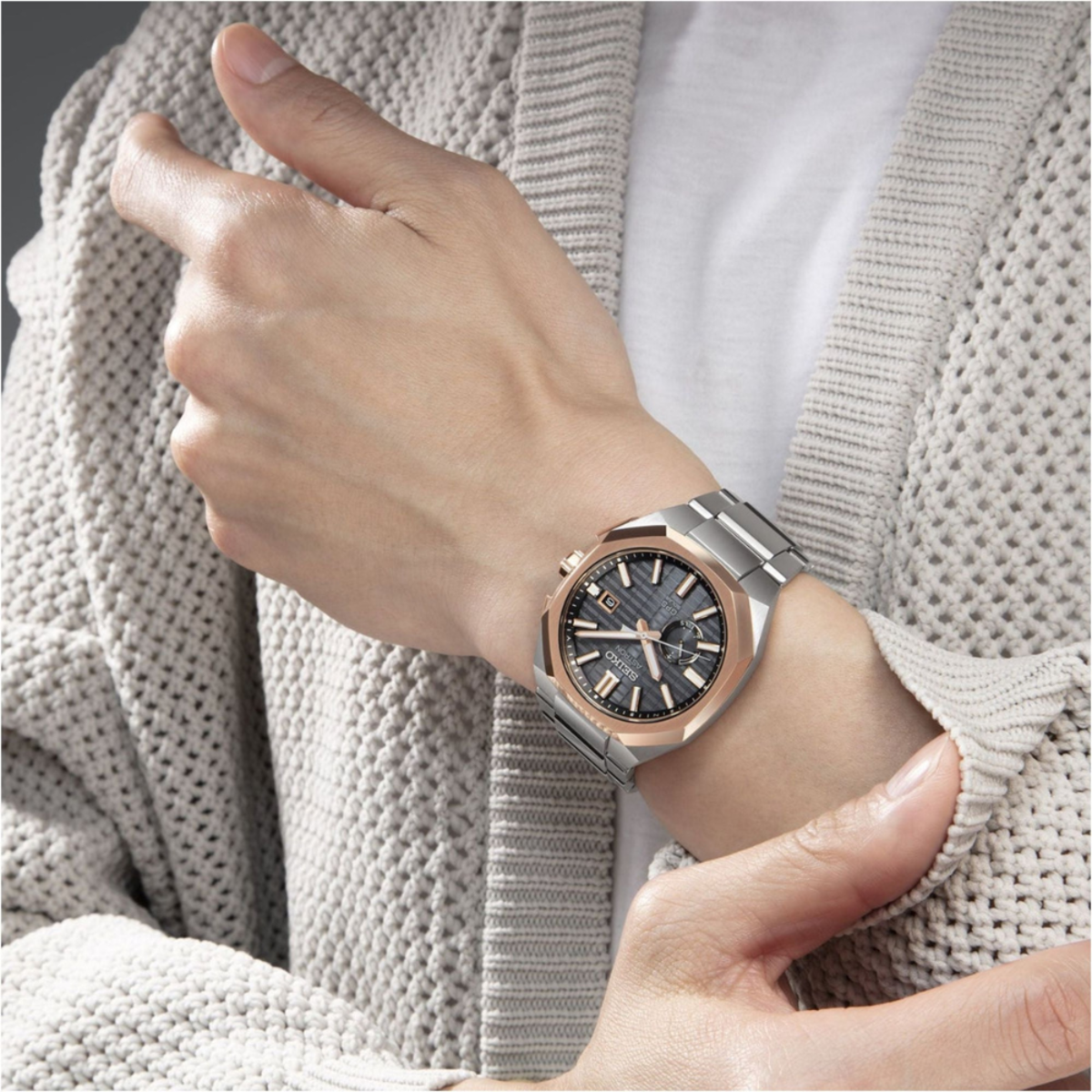 Seiko Astron GPS Solar "New Future" Hexagon Titanium Watch SSJ014J1