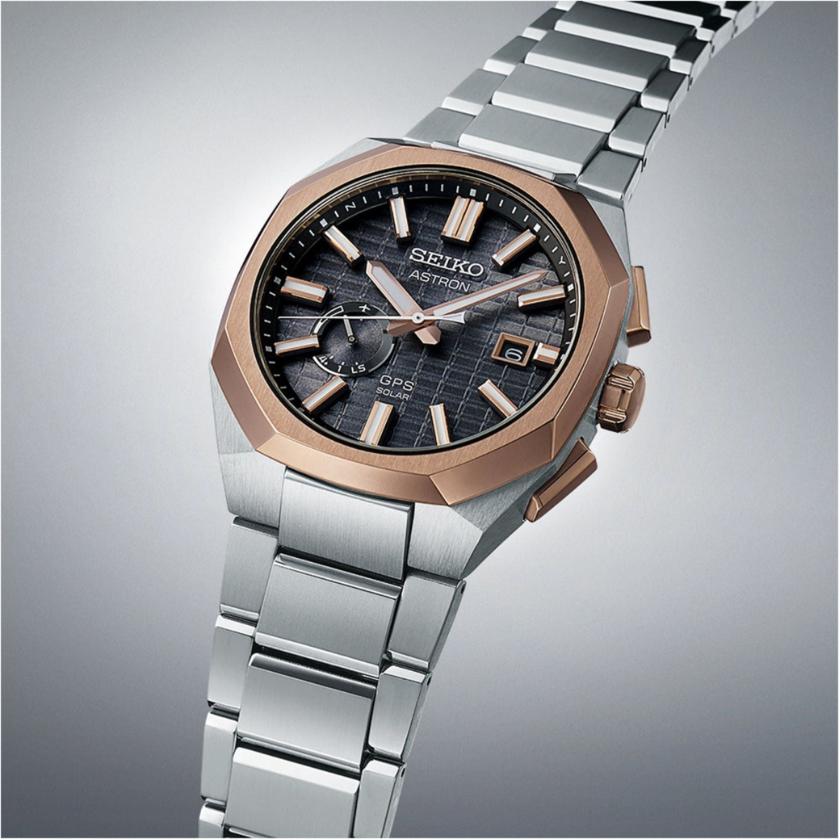 Seiko Astron GPS Solar "New Future" Hexagon Titanium Watch SSJ014J1