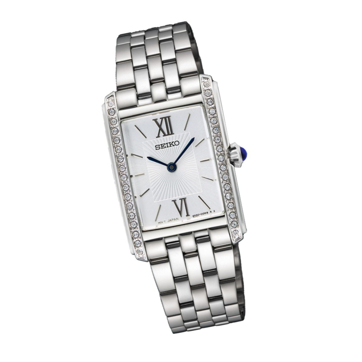 Seiko SWR091P1 Essentials Women's Crystal Rectangular Watch