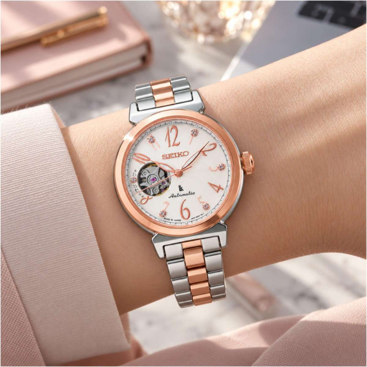 Seiko Lukia Essential Collection Open-Heart Women's Automatic Watch SVM060 SVM060J