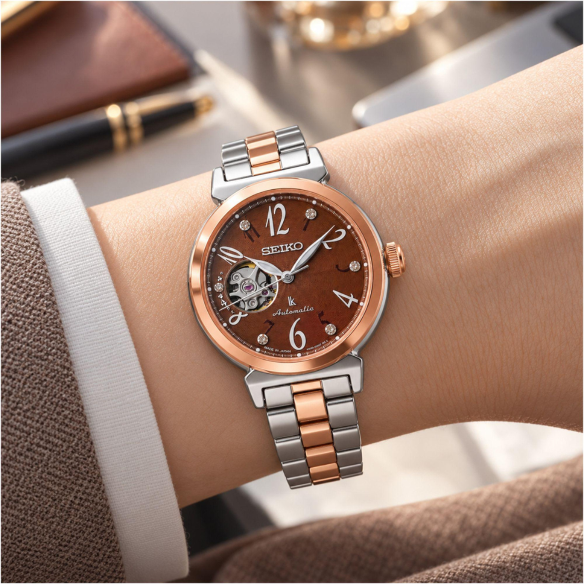 Seiko Lukia Essential Collection Open-Heart Women's Watch SSVM062 SSVM062J