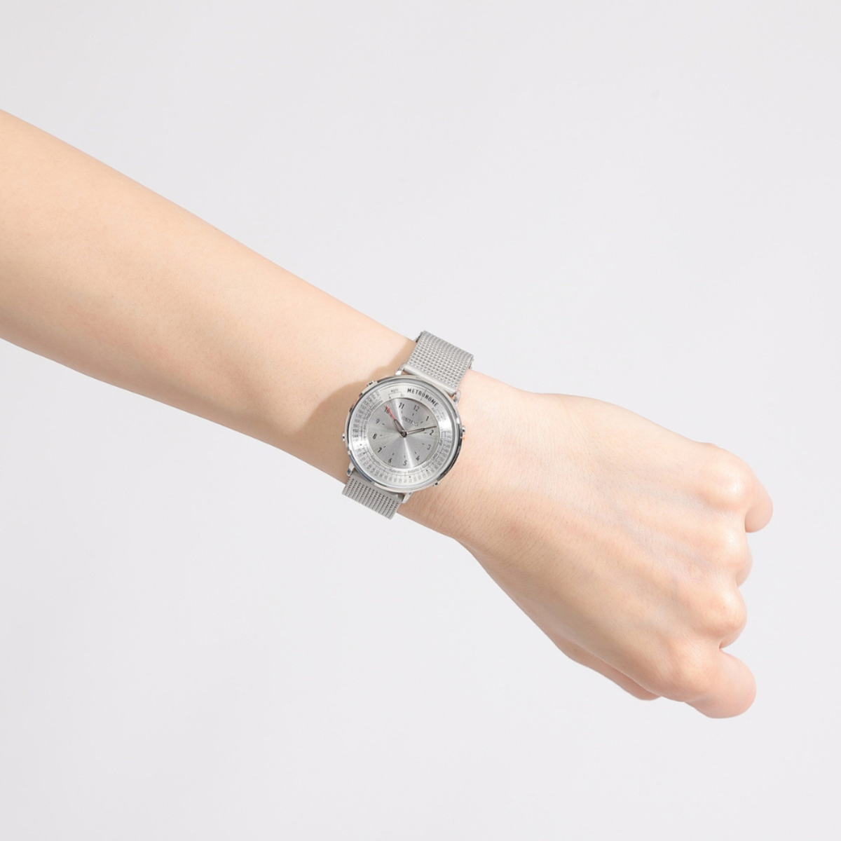 Seiko SMW007A Metronome Watch Standard Line Silver Mesh Watch