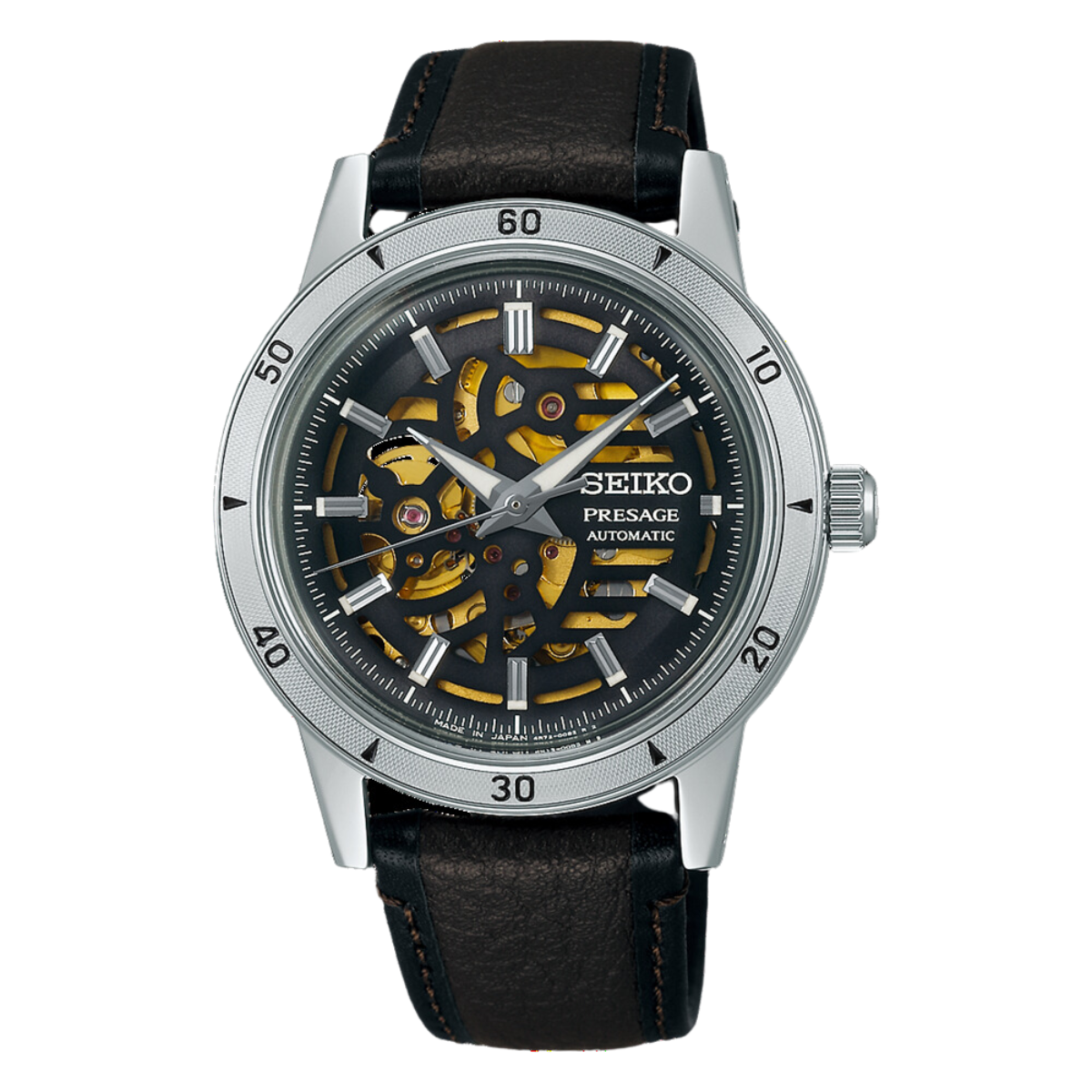 Seiko Presage Style60's SSA461J SSA461J1 SSA461 Elegant Yet Rugged Biker Style Mens Watch