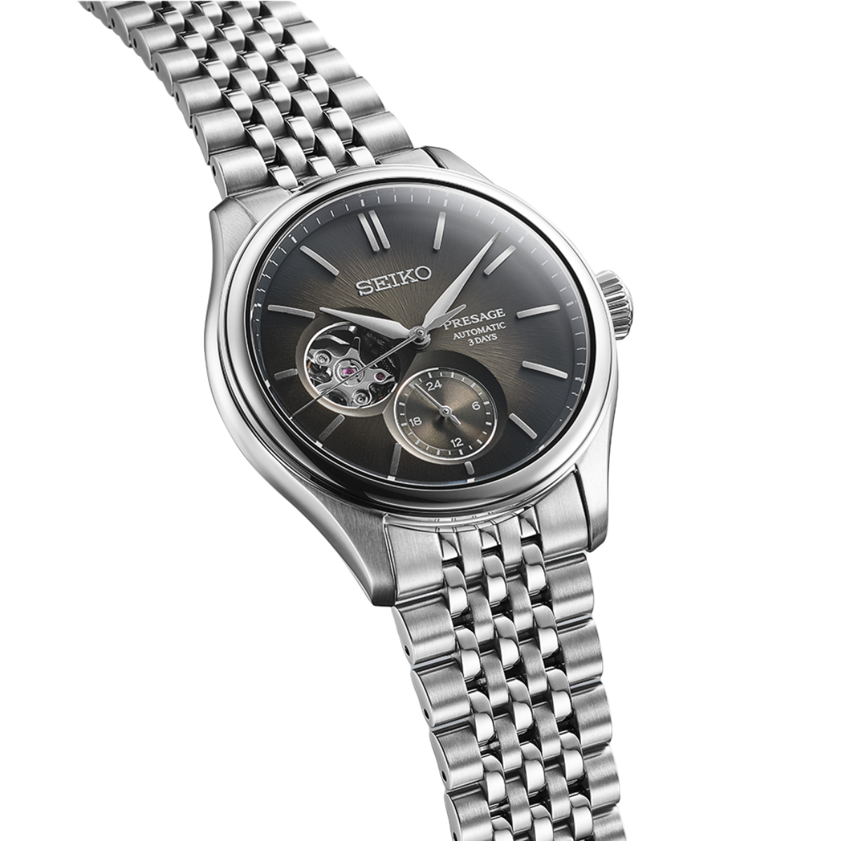 Seiko Presage Classic SUMI-IRO SPB471J1 SPB471 Semi Skeleton Dress Mens Watch