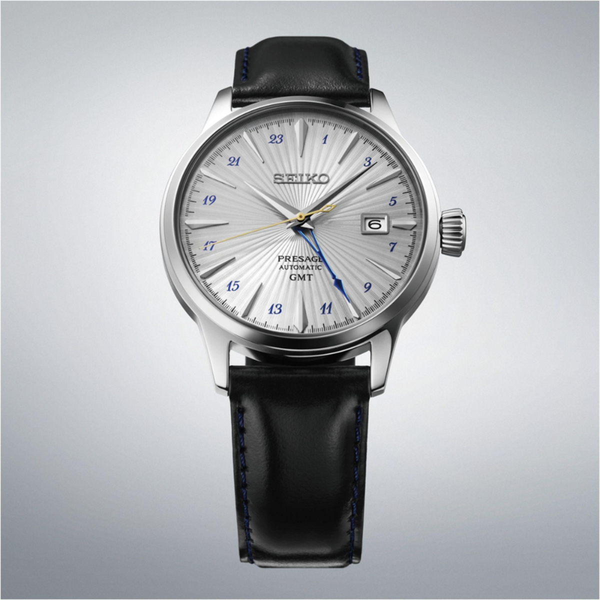 Seiko Presage Cocktail Time "Silver Bullet" GMT Automatic Men's Watch SSK049J1