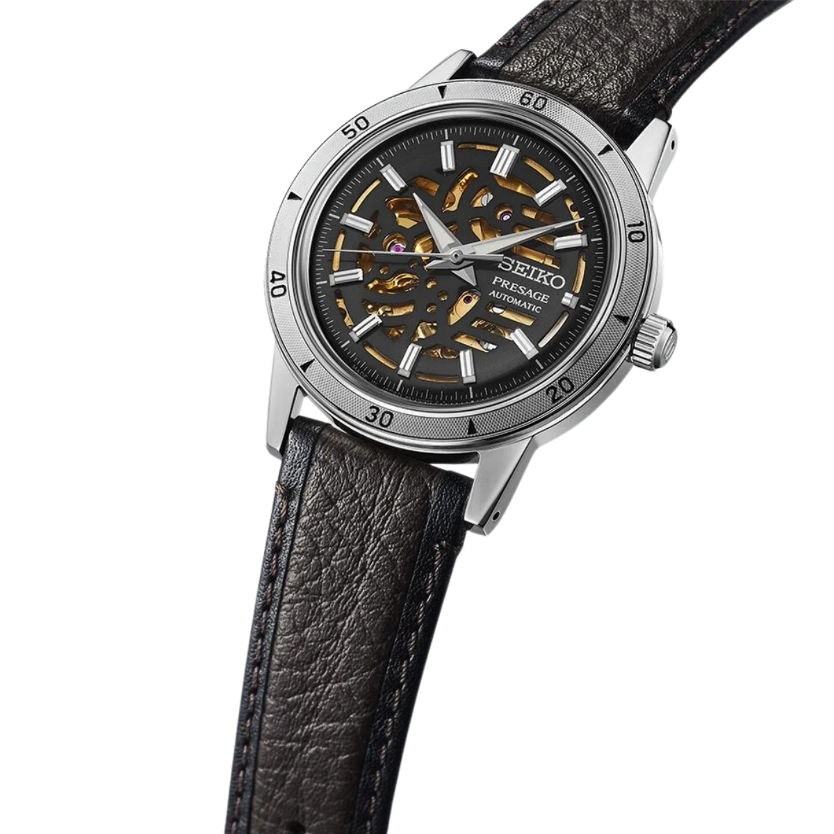 Seiko Presage Style60's SSA461J SSA461J1 SSA461 Elegant Yet Rugged Biker Style Mens Watch