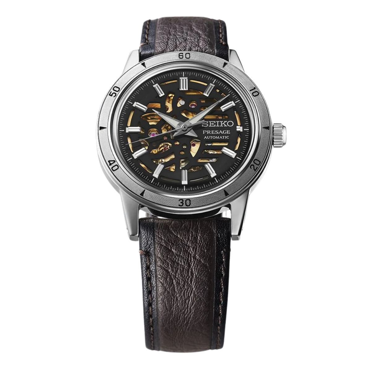 Seiko Presage Style60's SSA461J SSA461J1 SSA461 Elegant Yet Rugged Biker Style Mens Watch