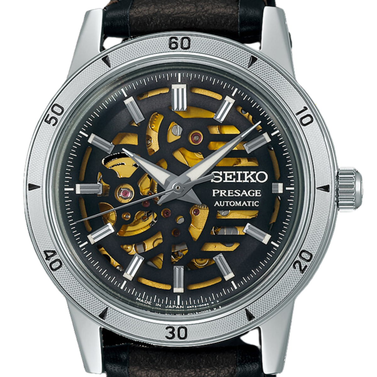 Seiko Presage Style60's SSA461J SSA461J1 SSA461 Elegant Yet Rugged Biker Style Mens Watch