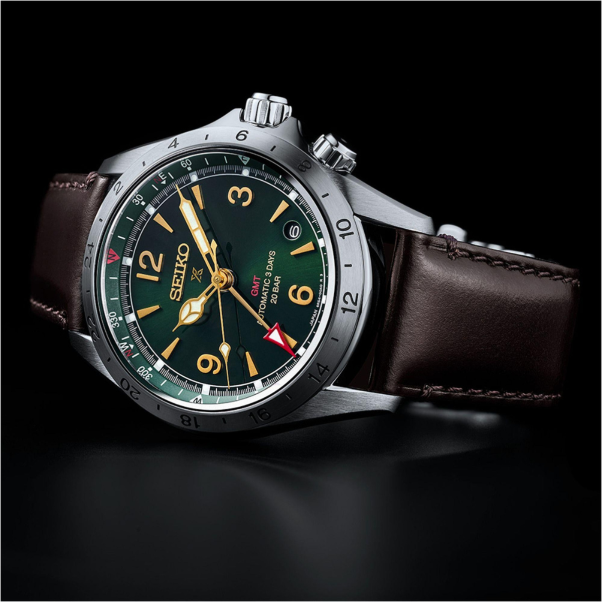Seiko HBC007J1 Prospex | Alpinist GMT Green Dial Mechanical Watch