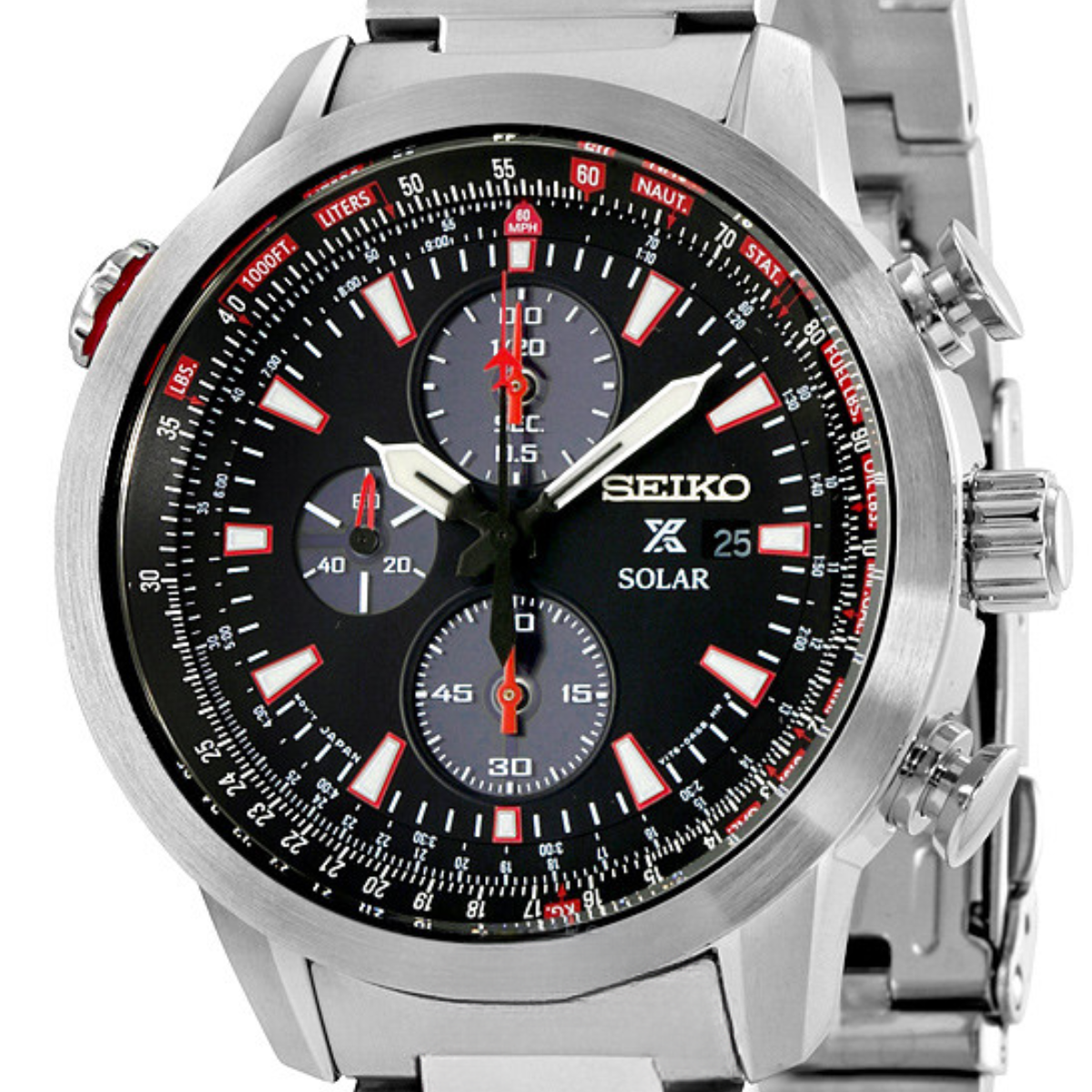Seiko Prospex Chronograph Sky Solar SSC349P1 SSC349 SSC349P Pilot Mens Watch