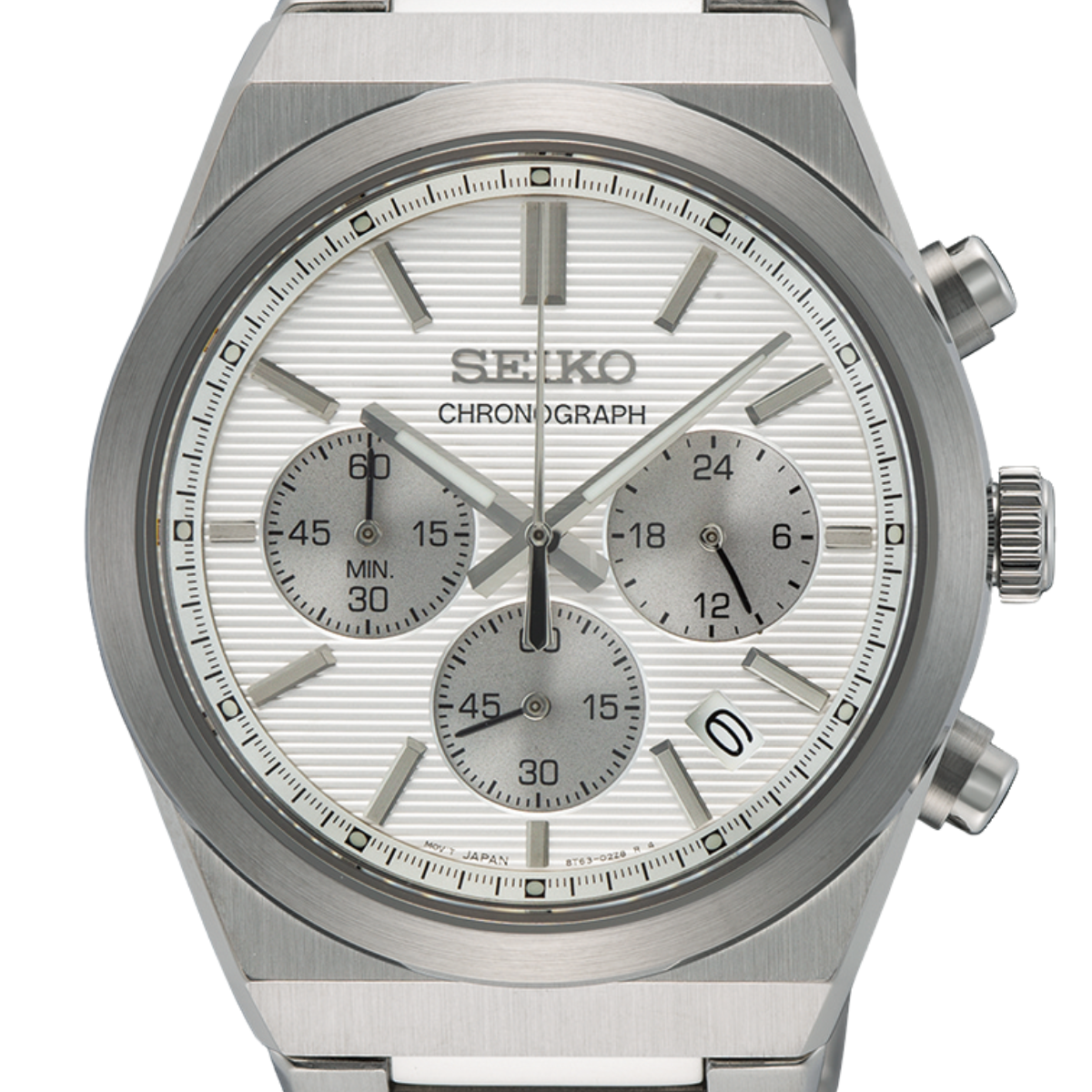 Seiko Quartz Conceptual Chronograph SSB451P1 SSB451 White Dial Mens Watch