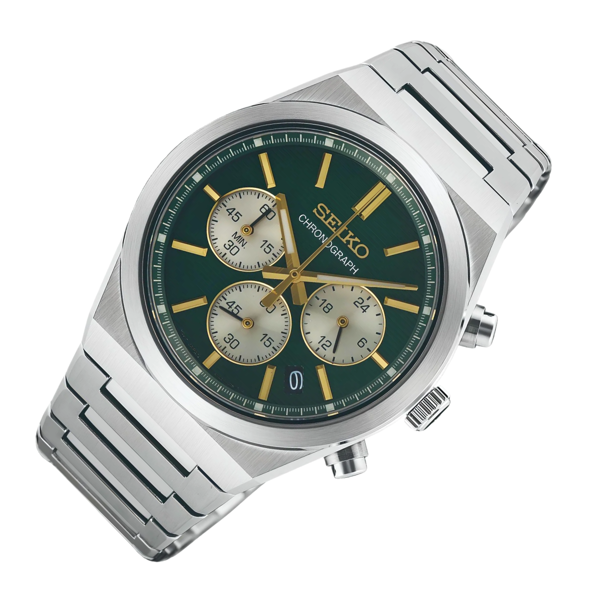 Seiko Conceptual Quartz Chronograph Green Steel SSB461P1