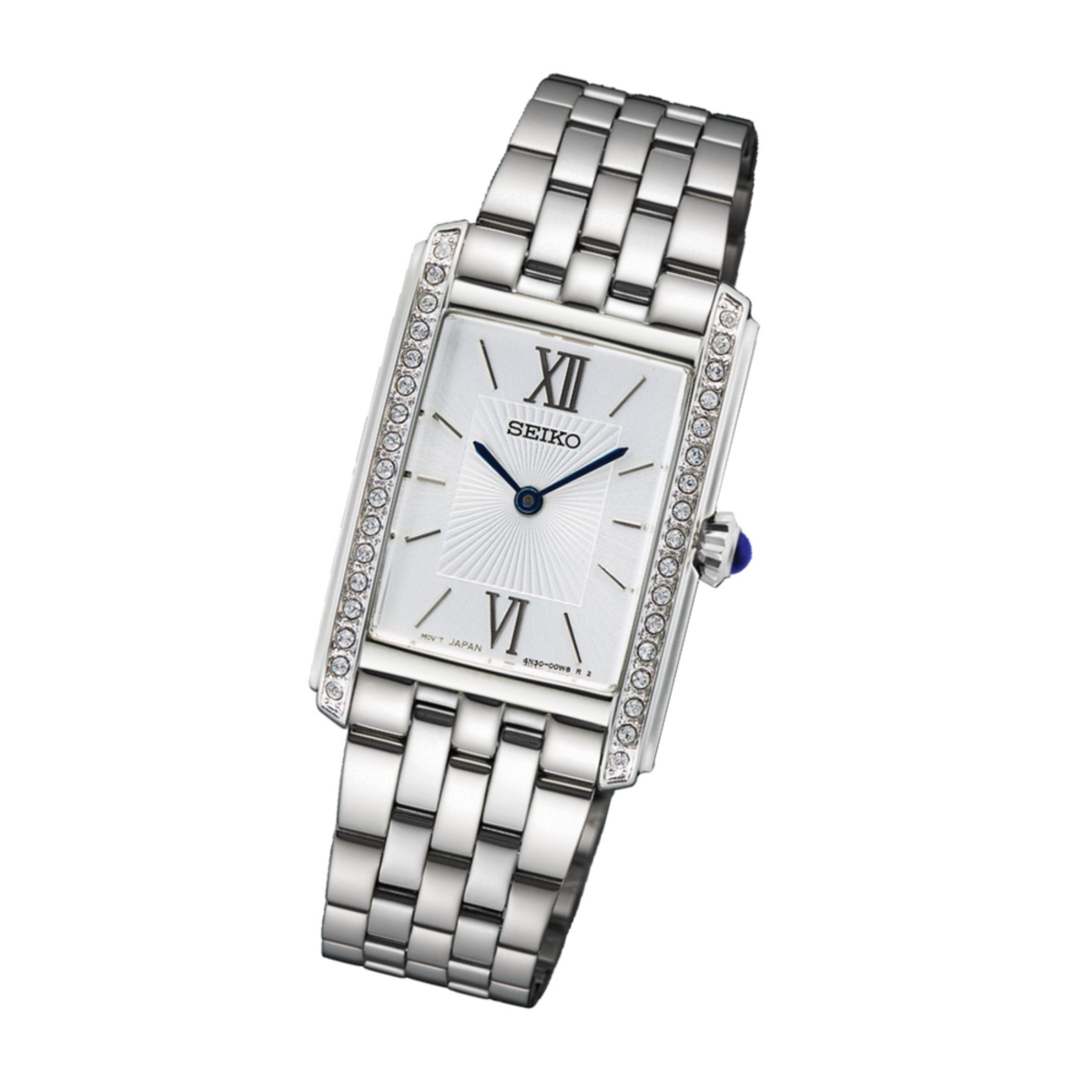 Seiko SWR091P1 Essentials Women's Crystal Rectangular Watch