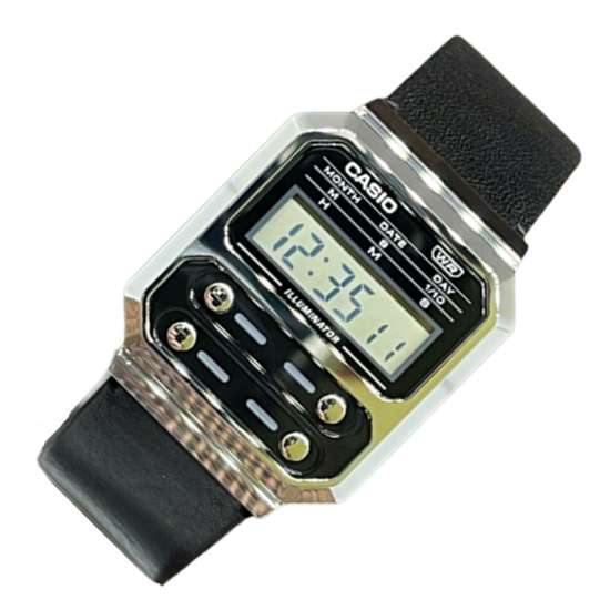 Casio Vintage A100WEL-1A A100WEL-1 A100WEL Digital Leather Watch