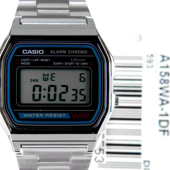 Casio Classic Retro Digital Mens Watch A158WA-1DF