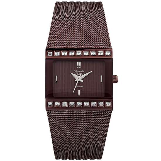 Alexandre Christie Tranquility 2561LHBBNBO Womens Rectangular Fashion Watch