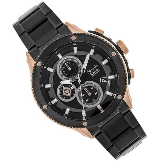 Alexandre Christie Chronograph 6489MCBBRBA Mens Quartz Black Sports Watch
