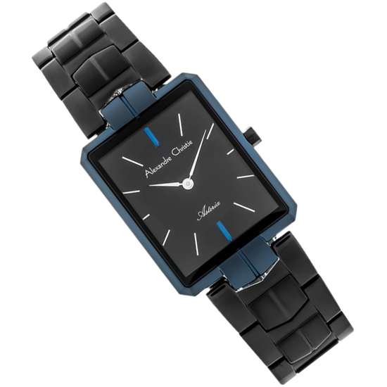 Alexandre Christie Asteria AC 8551LHBUBBA Womens Rectangular Black Watch