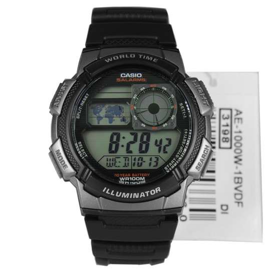 Casio AE-1000W-1BVDF AE-1000W-1B 5 Alarms Mens Sports Watch