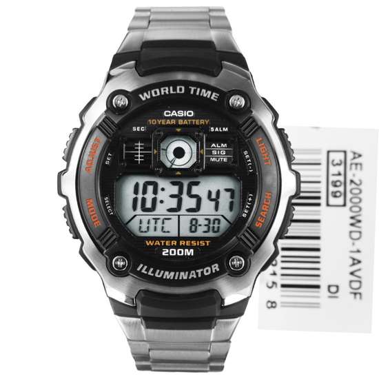 Casio AE-2000WD-1AV Mens World Time watch