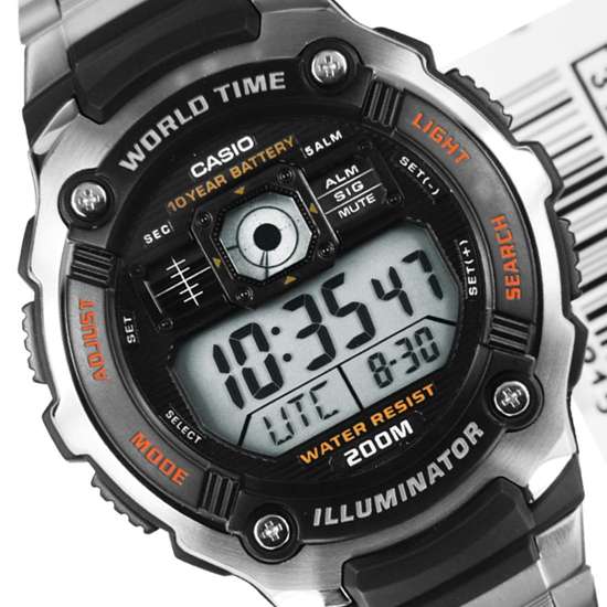 Casio AE-2000WD-1AV Mens World Time watch