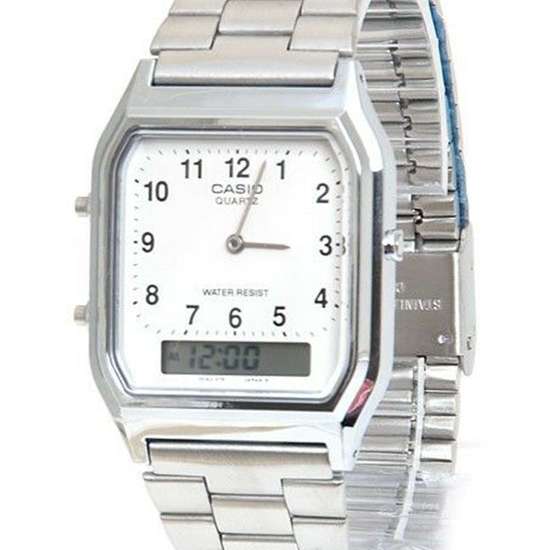 Casio Vintage Dual Time Watch AQ-230A-7B AQ-230A-7BMQ