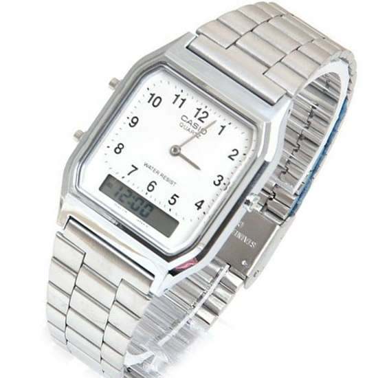Casio Vintage Dual Time Watch AQ-230A-7B AQ-230A-7BMQ