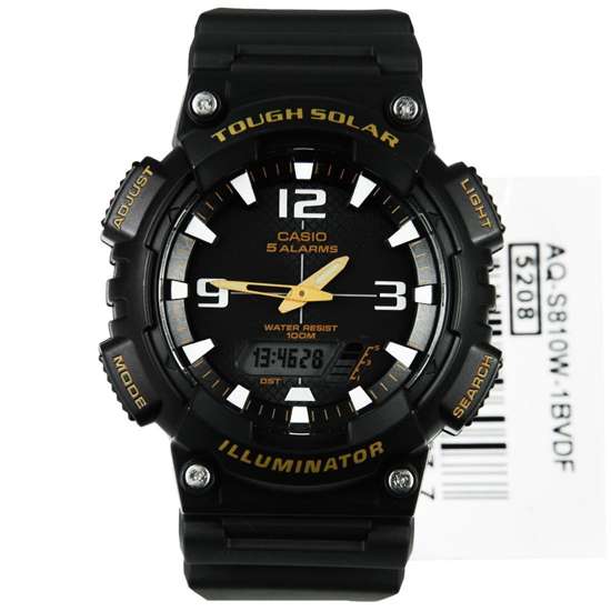 Casio AQ-S810W-1BVDF AQ-S810W-1B Tough Solar Mens Watch