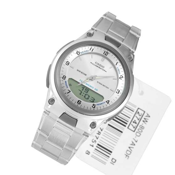 Casio Chronograph World Time Databank Watch AW80D AW-80D-7A