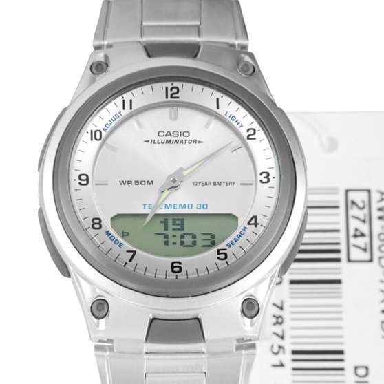 Casio Chronograph World Time Databank Watch AW80D AW-80D-7A